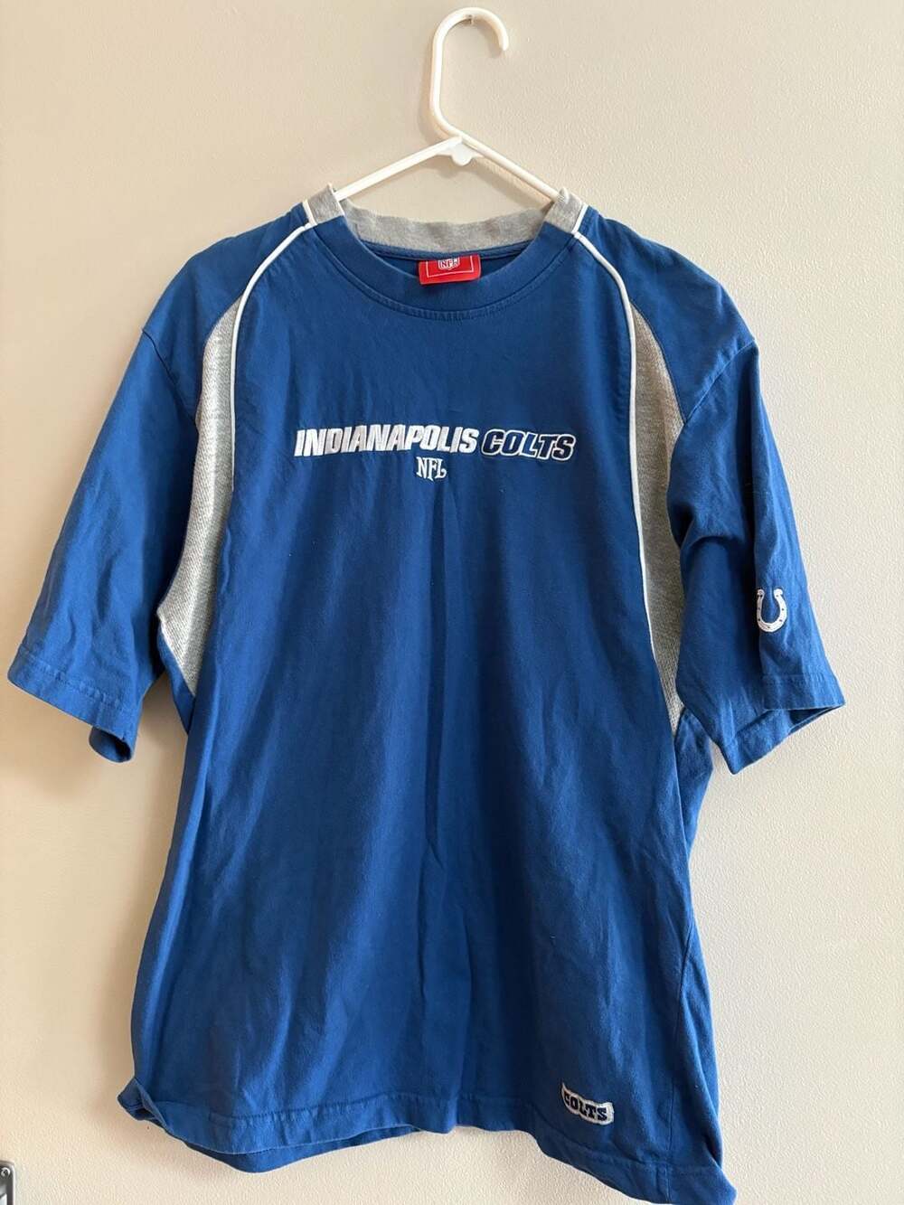 NFL Indianapolis Colts Blue & Grey Short Sleeve T-Shirt Size M